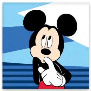 Disney Mickey handduk, ansiktshandduk 30x30 cm