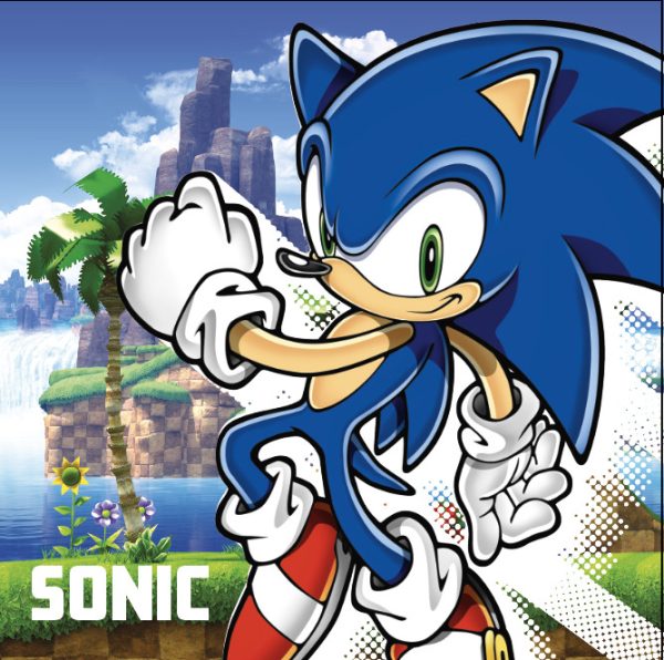 Sonic the Hedgehog Island hand- och ansiktshandduk, 30x30 cm