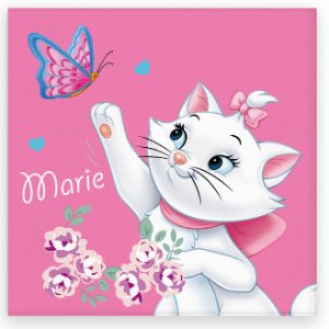 Disney Marie Butterfly katt handduk, ansiktshandduk 30x30 cm