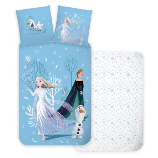 Disney Frozen Snowing Day påslakan 140×200 cm, örngott 70×90 cm