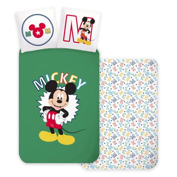 Disney Mickey barnbäddset Letters 100×135 cm, 40×60 cm