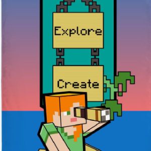 Minecraft badhandduk, strandhandduk 70x140 cm