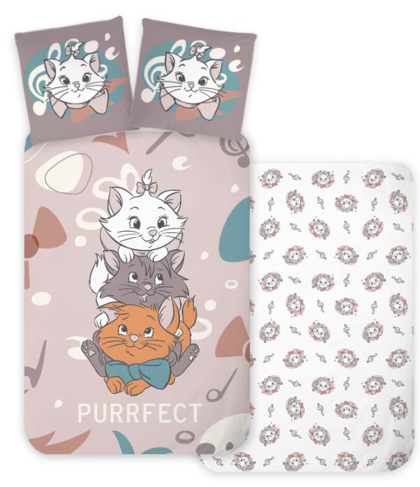 Disney Katten Marie Purrfect påslakanset / bäddset 100×135 cm, 40×60 cm, bomull