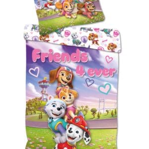 Paw Patrol Friends 4 Ever påslakanset 140×200 cm, 70×90 cm