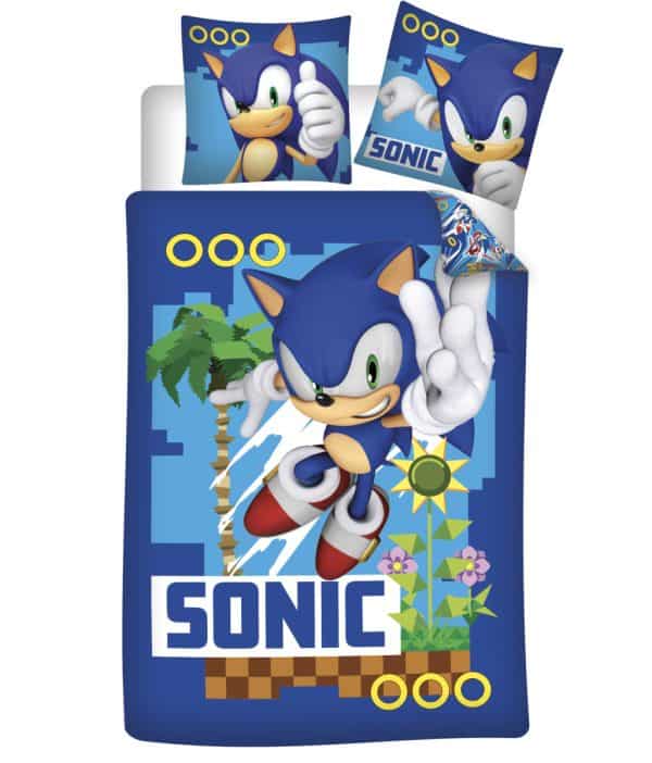 Sonic the Hedgehog Turbo barnsängkläder 100×135 cm, 40×60 cm