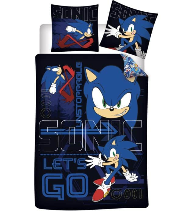 Sonic the Hedgehog Unstoppable Barnbäddset 100×135 cm, 40×60 cm