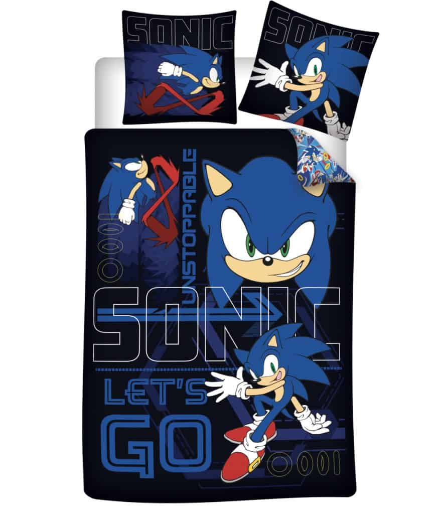 Sonic the Hedgehog Unstoppable Barnbäddset 100×135 cm, 40×60 cm