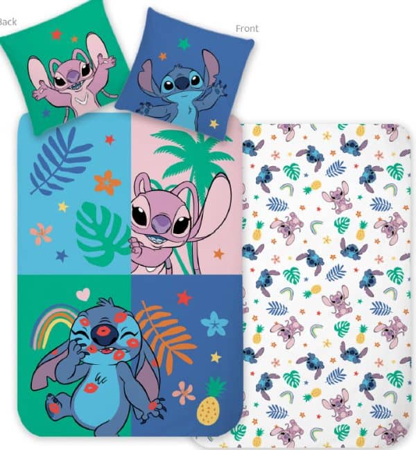 Disney Lilo and Stitch påslakan Joyful Jungle 140×200 cm, 70×90 cm