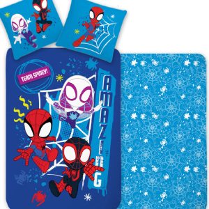 Spindelmannen Team Spidey påslakan 140×200 cm, örngott 70×90 cm