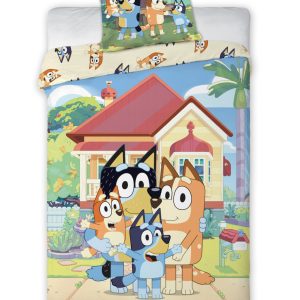 Bluey Family Home barnsängkläder set 100x135 cm, 40x60 cm