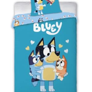 Bluey Loving Moments barns påslakanset 100x135 cm, 40x60 cm