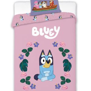 Bluey Blossom barnsängkläder 100x135 cm, 40x60 cm