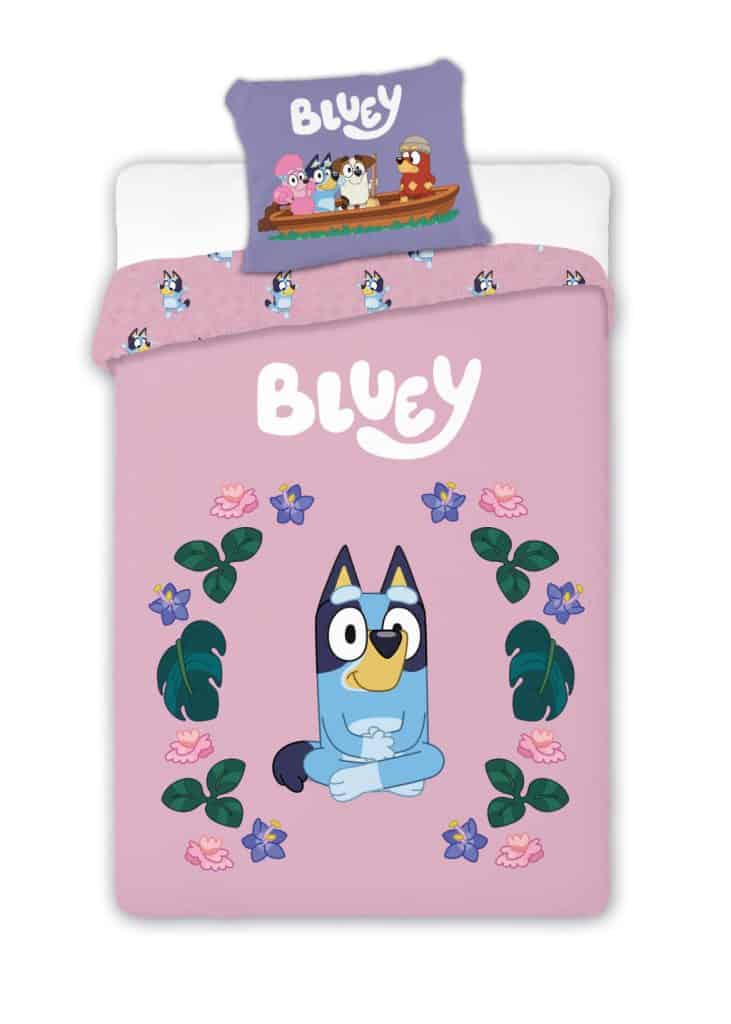 Bluey Blossom barnsängkläder 100x135 cm, 40x60 cm