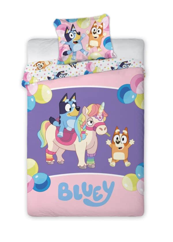 Bluey Magical Party barnsängkläder 100×135 cm, 40×60 cm