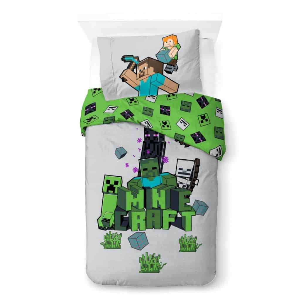 Minecraft Build and Explore påslakan 140×200 cm, örngott 70×90 cm