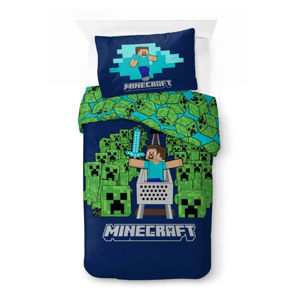 Minecraft Game Over Creepers påslakanset 140×200 cm, 70×90 cm