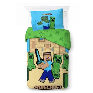 Minecraft Sand Castles påslakanset 140×200 cm, 70×90 cm