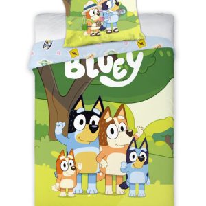Bluey Family Snuggle påslakanset 140×200 cm, 70×90 cm