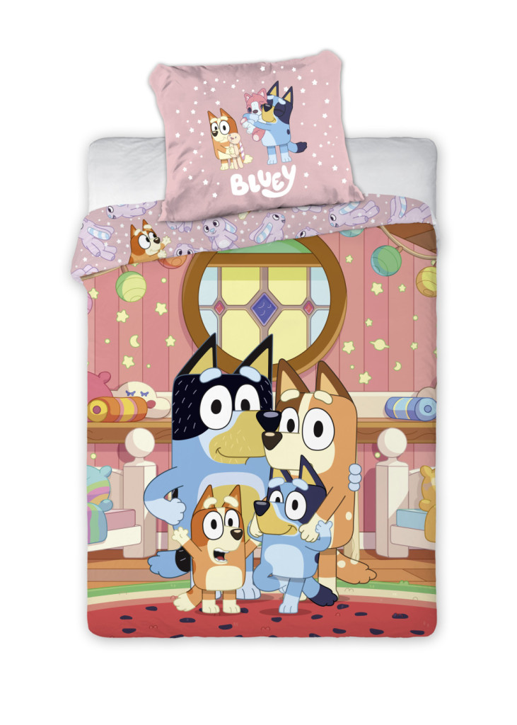Bluey At Home påslakanset 140×200 cm, 70×90 cm