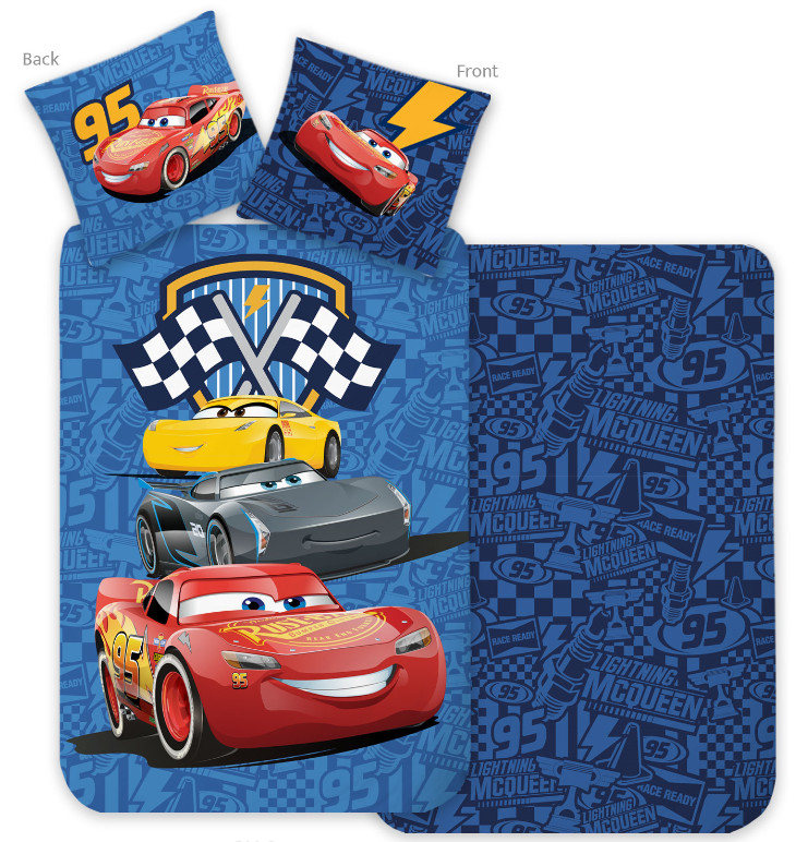 Disney Cars Racing Crew påslakanset 140x200 cm, 70x90 cm