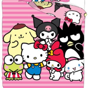 Hello Kitty Friends barnsängkläder set 100×135 cm, 40×60 cm
