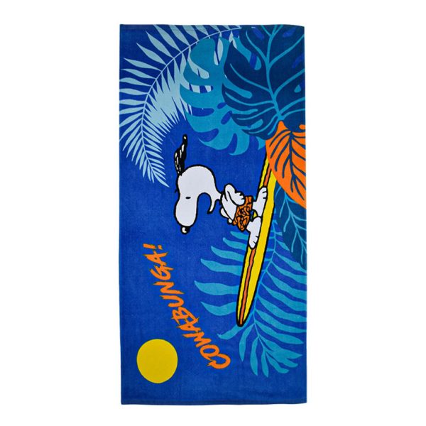 Snoopy Cowabunga badhandduk, strandhandduk 70x140 cm