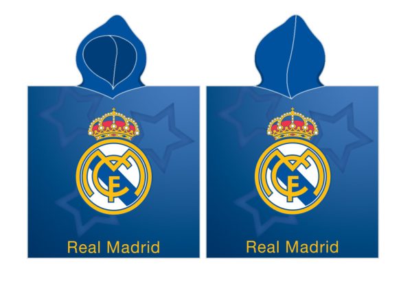 Real Madrid Star strandhandduk poncho 55x110 cm snabbtorkande