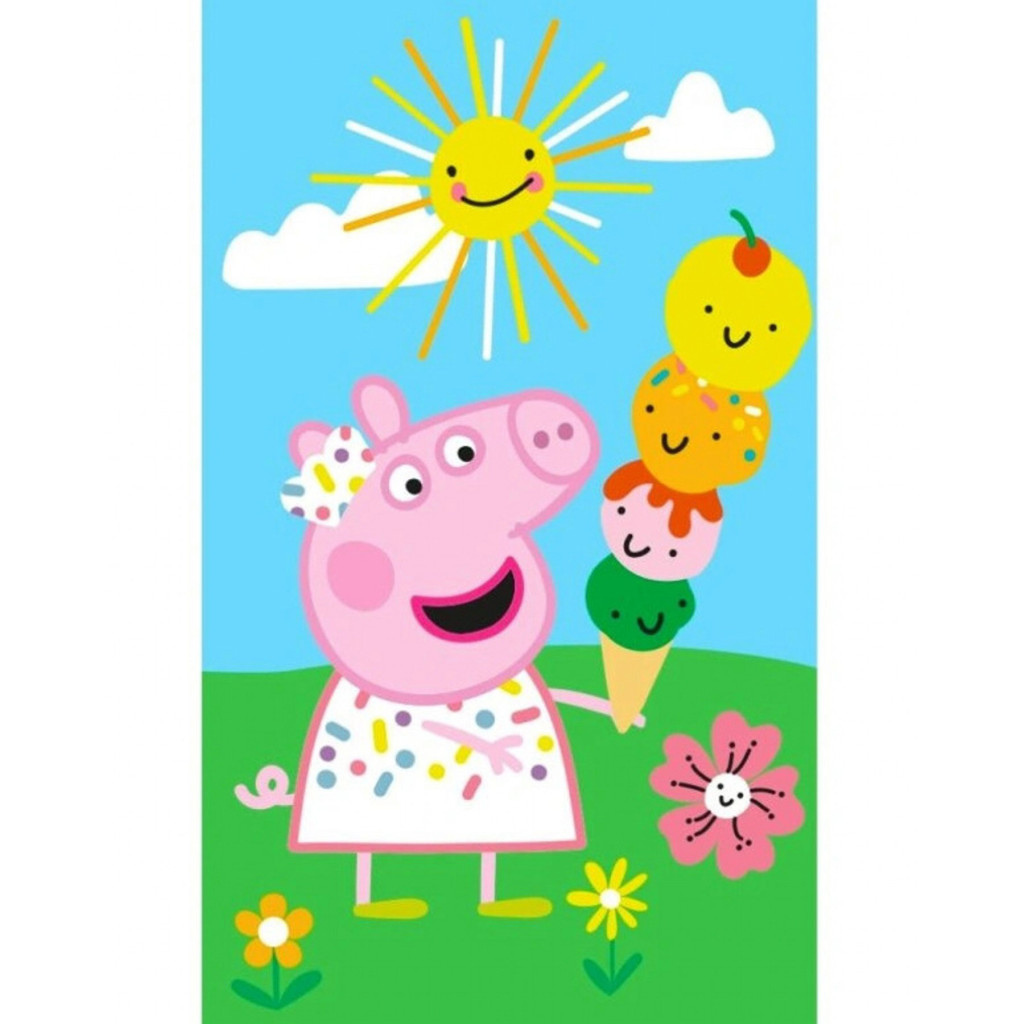 Peppa Pig handduk för ansikte och sommar, 30x50 cm