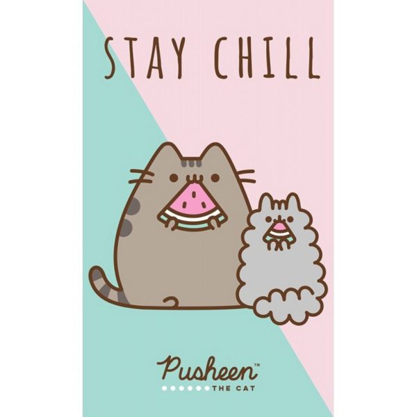 Pusheen Stay Chill handduk, ansiktshandduk 30x50 cm