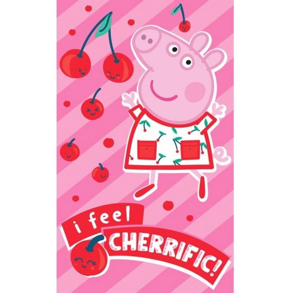 Peppa Pig Cherrific handduk, ansiktshandduk 30x50 cm