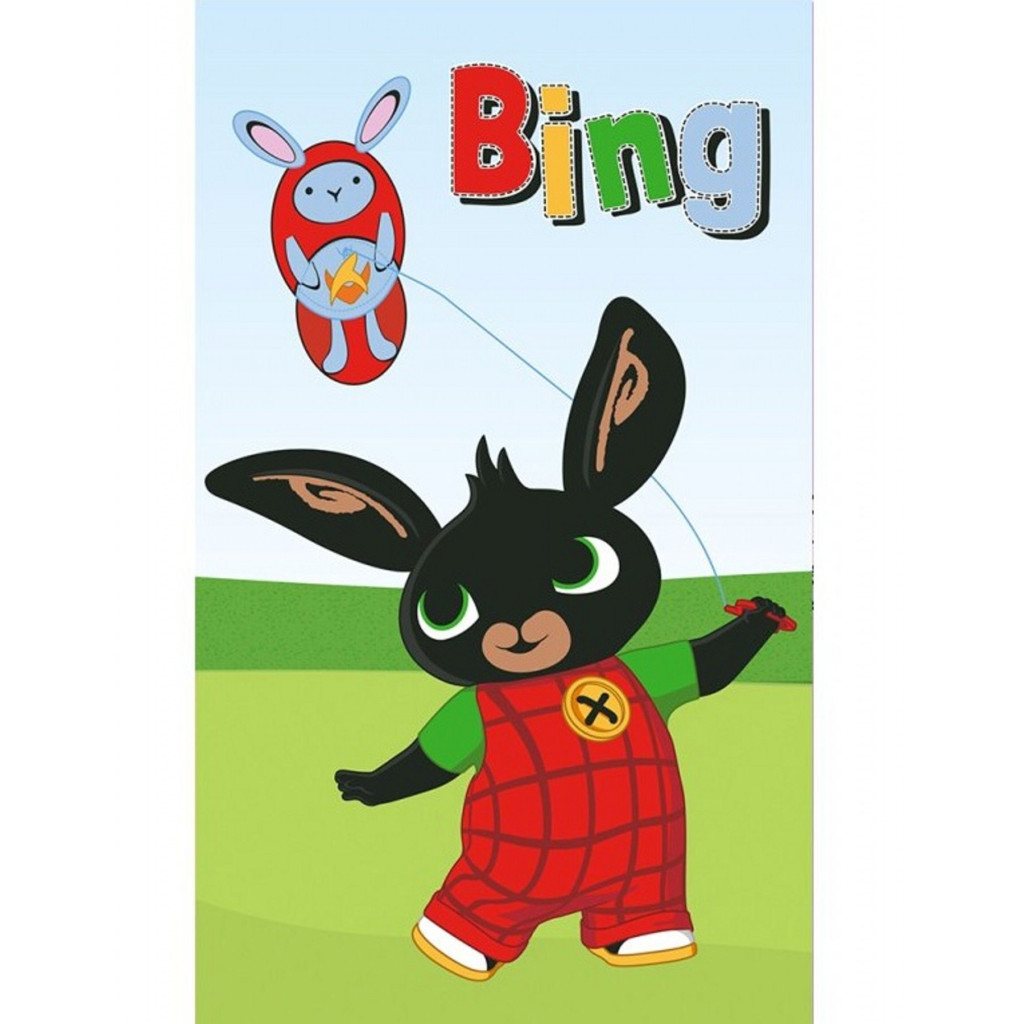 Bing Hoppity Voosh handduk, ansiktshandduk 30x50 cm
