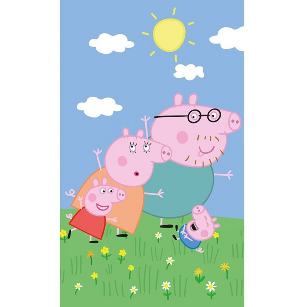 Peppa Pig familjehandduk, ansiktshandduk 30x50 cm