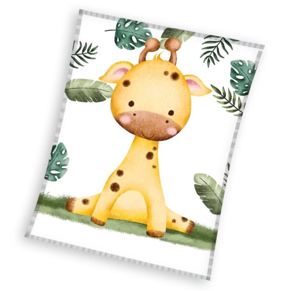 Giraffe Necky coral fleece-filt 110x140 cm