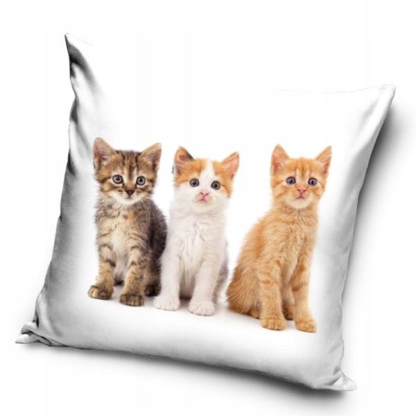 Cat Trio dekorativt kuddfodral 40x40 cm