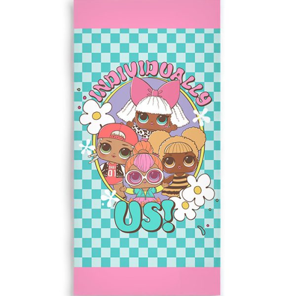 LOL Surprise badhandduk, strandhandduk 70x140 cm