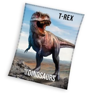 Dinosaurie T-Rex fleecefilt 130x170 cm