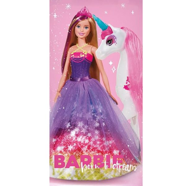Barbie Born to Dream badhandduk, strandhandduk 70x140 cm