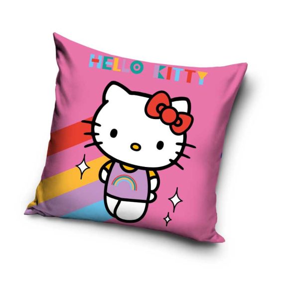 Hello Kitty Regnbågsvelour Örngott 40x40 cm