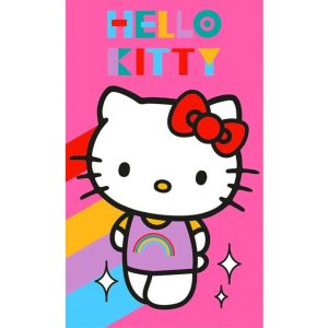 Hello Kitty regnbågshandduk, ansiktshandduk 30x50 cm