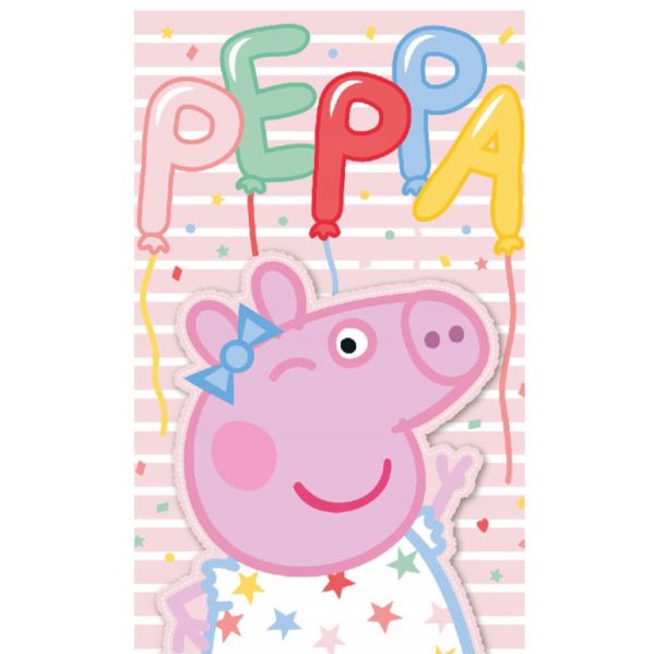 Greta Gris Party handduk, ansiktshandduk 30x50 cm