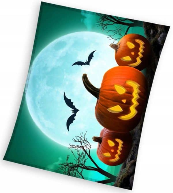 Halloween månskensfilt i coral fleece 150x200 cm