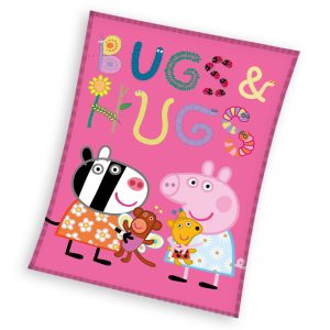 Greta gris Bugs&Hugs coral fleece-filt 110x140 cm