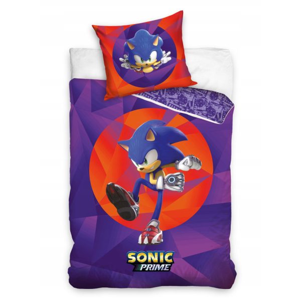 Sonic the Hedgehog lila påslakanset 140×200 cm, 70×90 cm