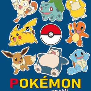 Pokémon Awesome Team filt i korallfleece 130x160 cm