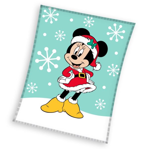 Disney Mimmi Pigg Snow julfilt i korallfleece 130x160 cm