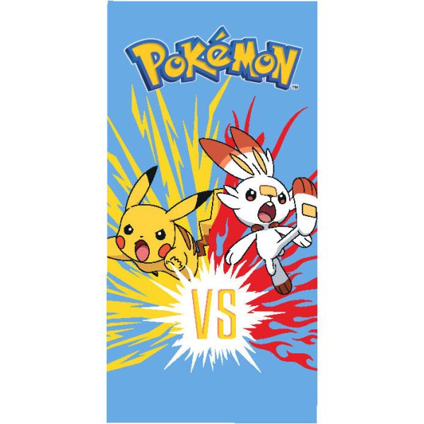 Pokémon Scorbunny badhandduk, strandhandduk 70x140 cm