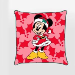 Disney Mimmi Pigg Holly Christmas dekorativt kuddfodral 40x40 cm sammet