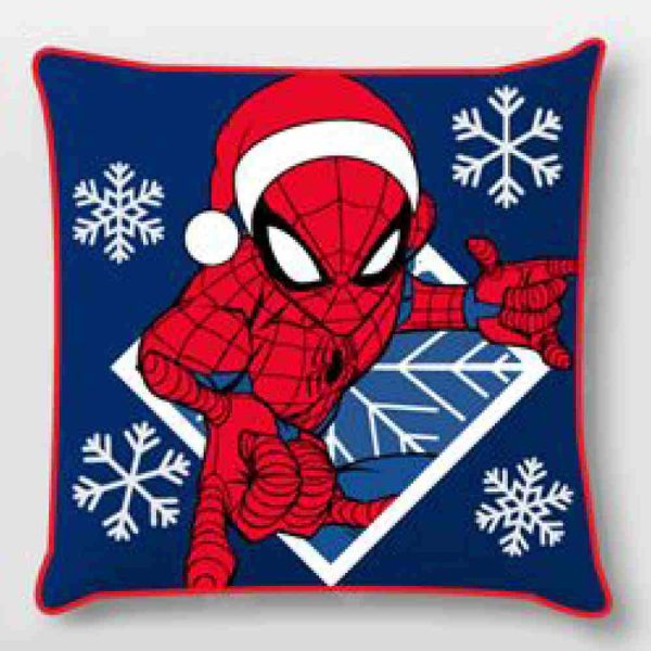 Spindelmannen Snöflingor Juldekoration Kuddfodral 40x40 cm Sammet