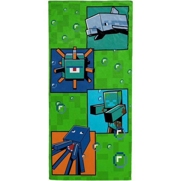 Minecraft Ocean Depths badhandduk, strandhandduk 70x140 cm
