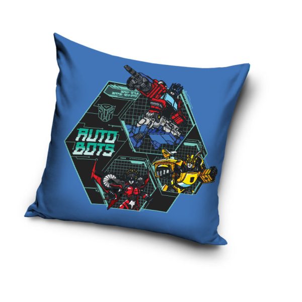 Transformers Autobots blå dekorativt kuddfodral 40x40 cm velour